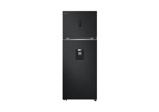 493L Top Freezer Fridge in Essence Matt Black with Water Dispenser & Auto Ice maker