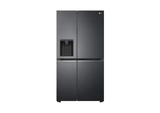 635L Side-by-Side Fridge in Matte Black Finish